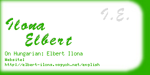 ilona elbert business card